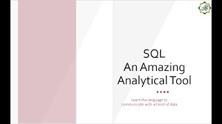 SQL language for Data Analytics - Lecture 1