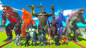Team Supercharged Godzilla and Thermo Godzilla with Kong vs Team King Ghidorah and Shimo - ARBS