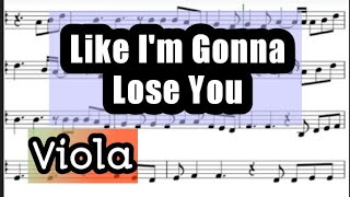 Like I'm Gonna Lose You I Viola Sheet Music Backing Track Play Along Partitura Meghan Trainor