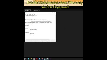 Getting Directory Information using stat Linux Command #shorts