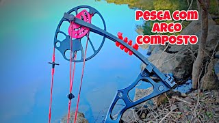 Pesca de tilápia com arco composto de 70lbs