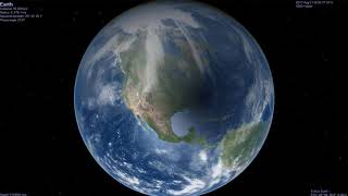 Simulated eclipse orbit view