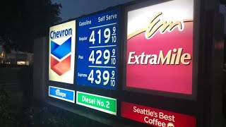 Aaa said gas prices jumped by 32 cents in the past week, bringing
state average california up to $4.10 per gallon.