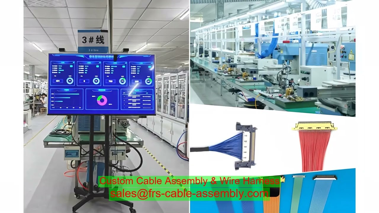 Cable Assembly Factory LVDS Ribbon Cable for Flat-Panel Tvs High-Frame Rate Displays Power Signal Di