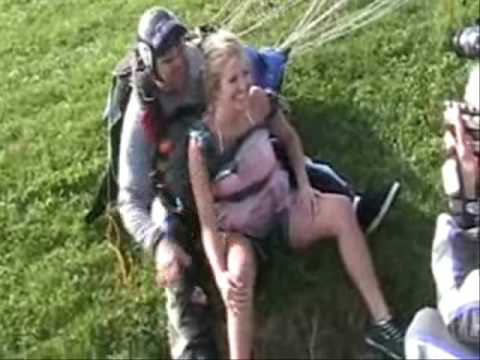 Naked Girl Goes Skydiving