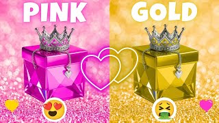 π Choose Your Gift Box Challenge | pink or gold π | Are You Lucky or Not? #giftbox