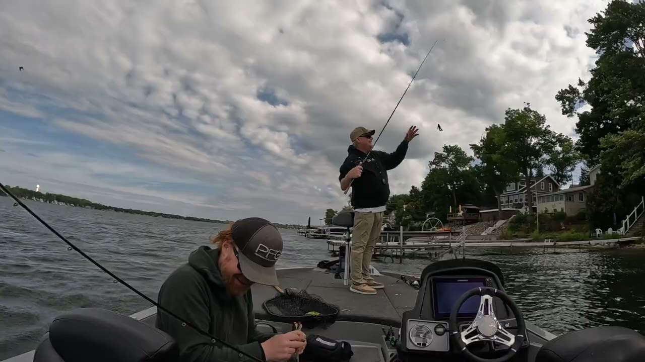 Conesus Lake New York 8/28/2025 bass fishing .