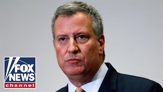 De Blasio speaks to press after NYPD officers injured past city curfew