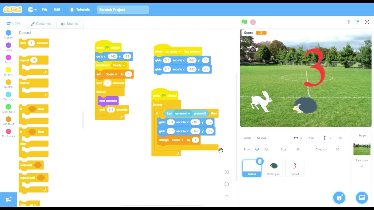 Tutorial membuat game Jumping Rabbit di Scratch Versi 3 || UJIAN ...