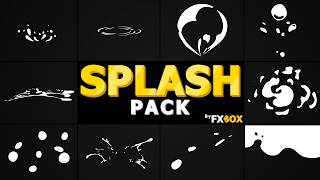 Cartoon Splash Elements Liquid Animation | After Effects Style Template