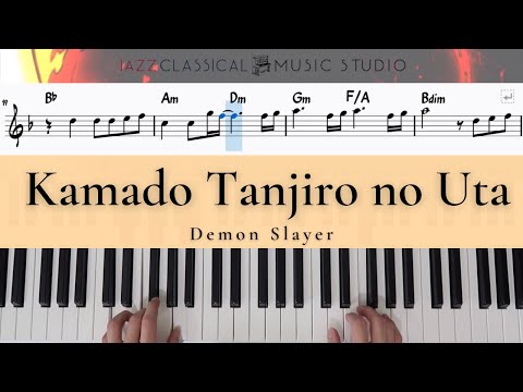 Kamado Tanjiro No Uta - Demon Slayer | Piano Tutorial | With Music Sheet | Jcms