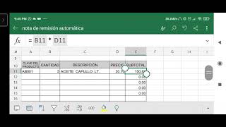 Excel en tu Celular: Nota de remisión parte 4 Excel en tu Celular: Nota de remisión parte 4