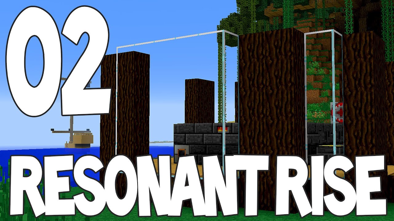 ftb sky odyssey Resonant Rise 3 - Fast Method For Obsidian Mining Level - ep2