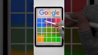 Mixing Google colors #satisfying #colormixing