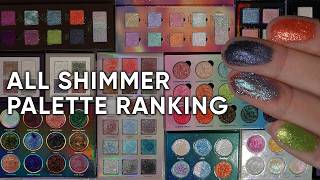 All Shimmer Palette Ranking | Closeup swatches of all palettes