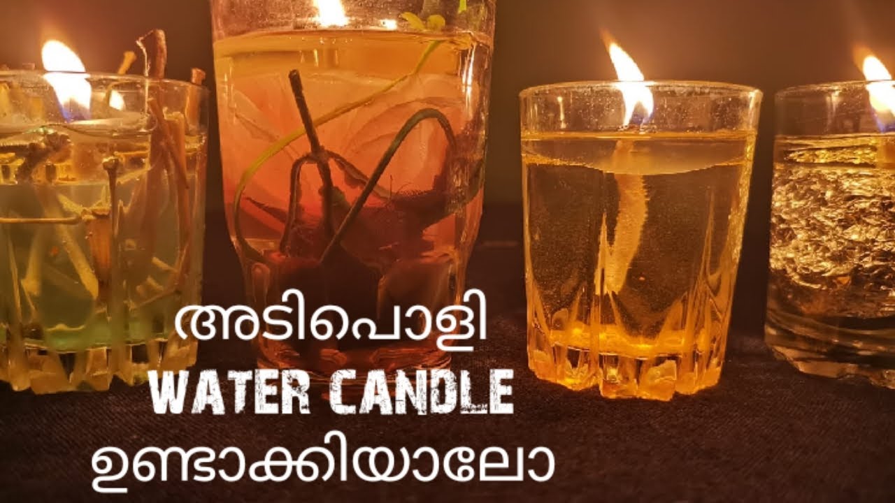 DIY WATER CANDLES| OIL REUSE IDEA|HOME DECORATIONS|making candles with