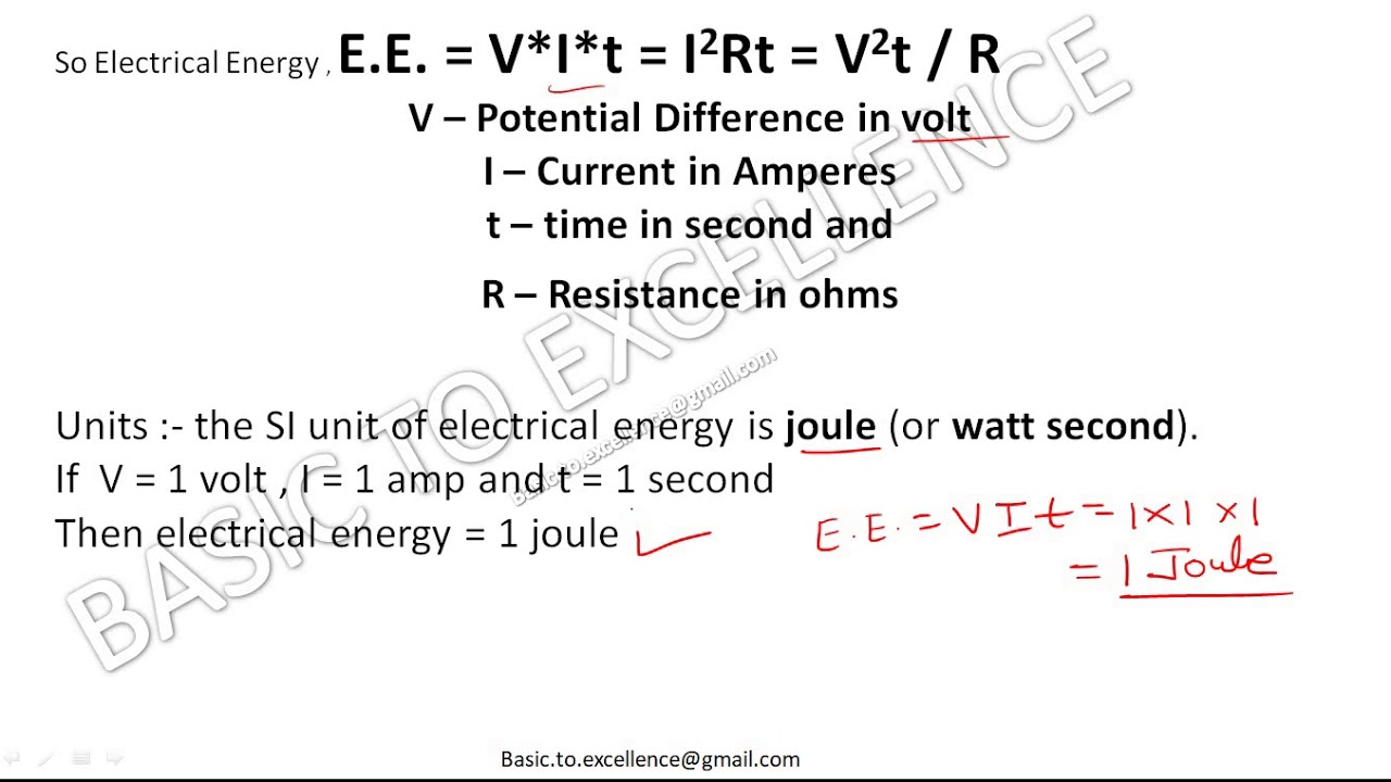 L 5 Electrical Energy & Electrical Power YouTube