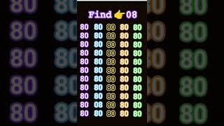 80 ke bich mein 08 ko dhundho#games #maths #shortvideo #coolmath