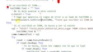 Validando errores con Visual Basic 2010