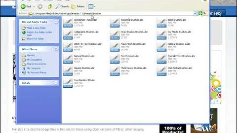 Photoshop Elements Installing Brushes