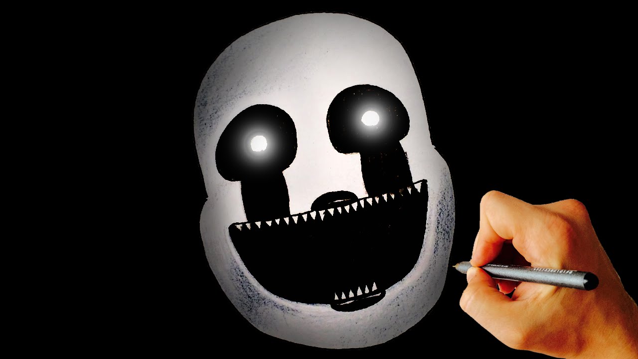 How To Draw Nightmarionne From Fnaf 4 Halloween Edition Drawing Tutorial Youtube