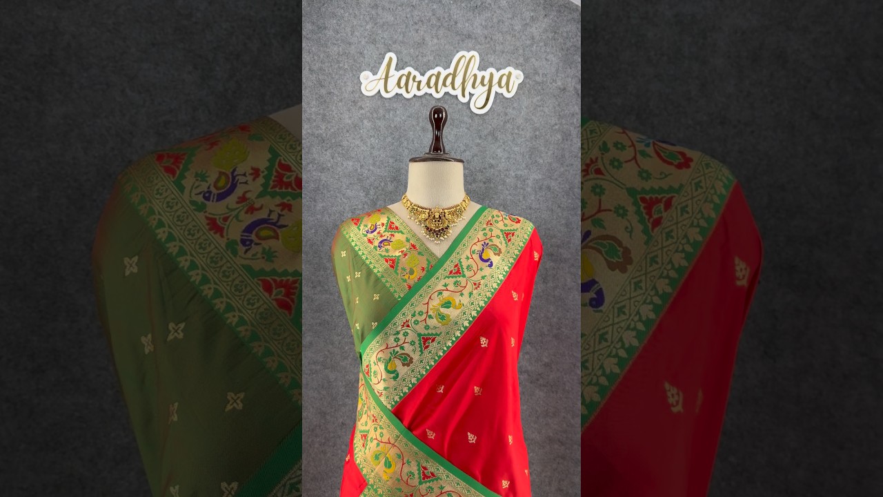 Rajwadi Mor Paithani Zari Butti Saree