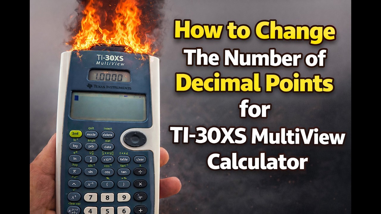 TI-30XS MultiView: How to Change the Number of Decimal Points