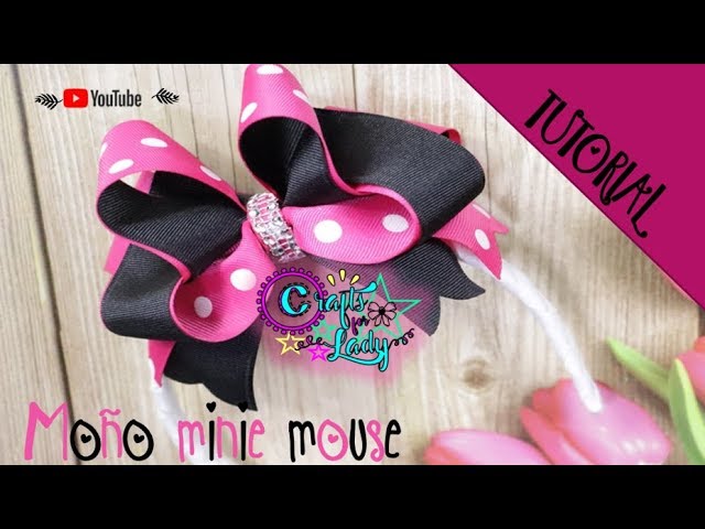 Orejas de Minnie Mouse con lazos (paquete de 8)