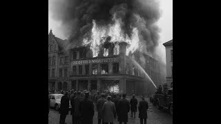 Brann i Ålesund 1967 i Ærverdige J.E. Devold Stormagasin.
