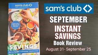 SAM S CLUB INSTANT SAVINGS SALE book review for SEPTEMBER