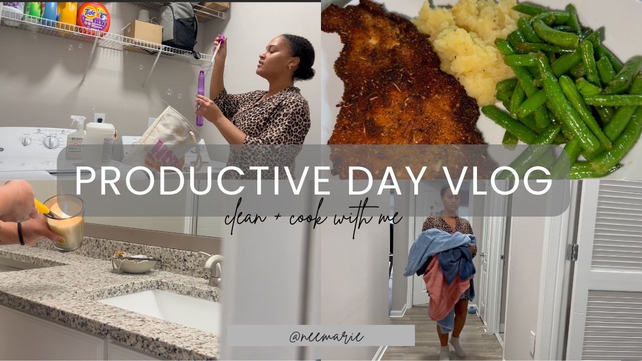 Realistic Productive Day in My Life | Laundry, Cleaning & Cooking Dinner