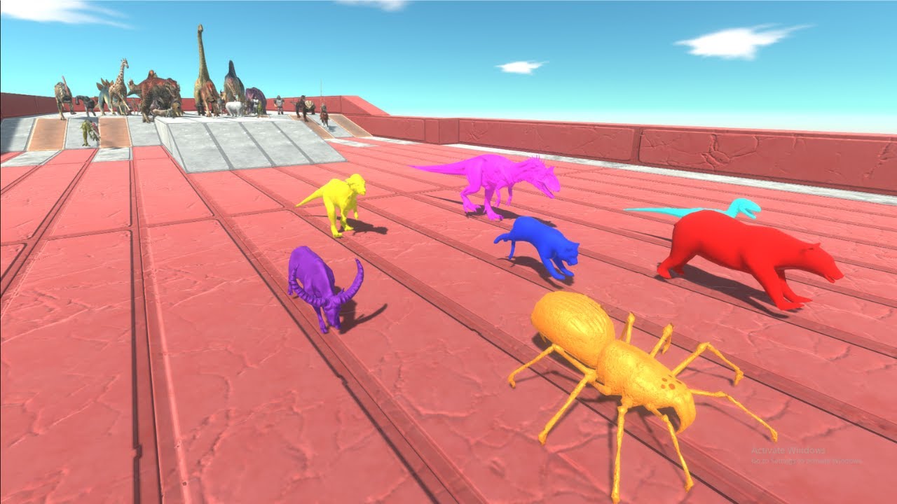 Race to eat Random Neon Animals - Animal Revolt Battle Simulator