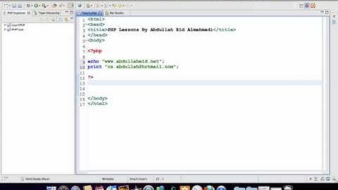 درس 4 - دورة php : شرح جملة الطباعة المختصرة php Short echo