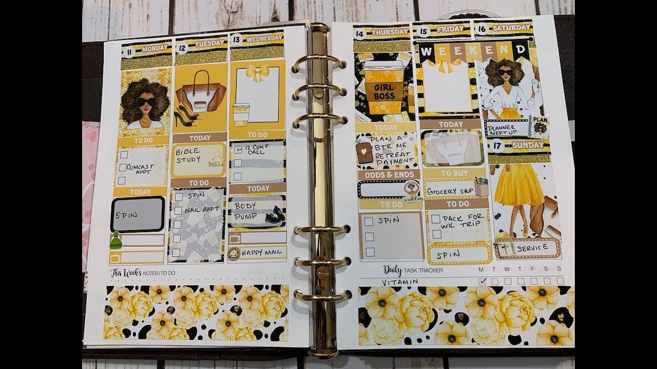 Plan With Me March 11-17|Louis Vuitton GM Agenda|A5|feat The Sticker Attic Shop|Life Potion Inserts