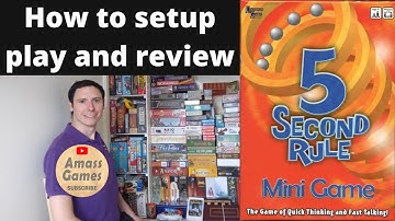 5 Second Rule mini game party trivia board game how to setup play and review AmassGames #fun #party