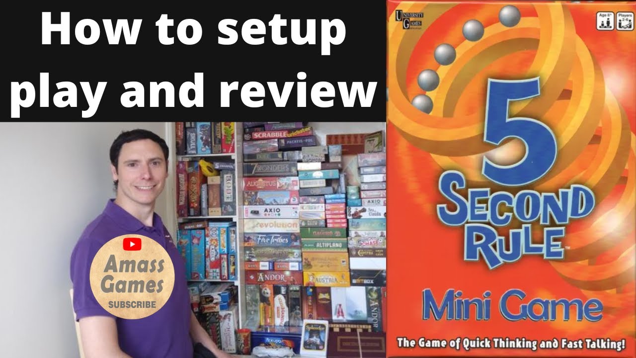 5 Second Rule Mini Game Party Trivia Board Game How To Setup Play And 