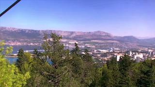 Croatia Split panorama sea mountains.AVI