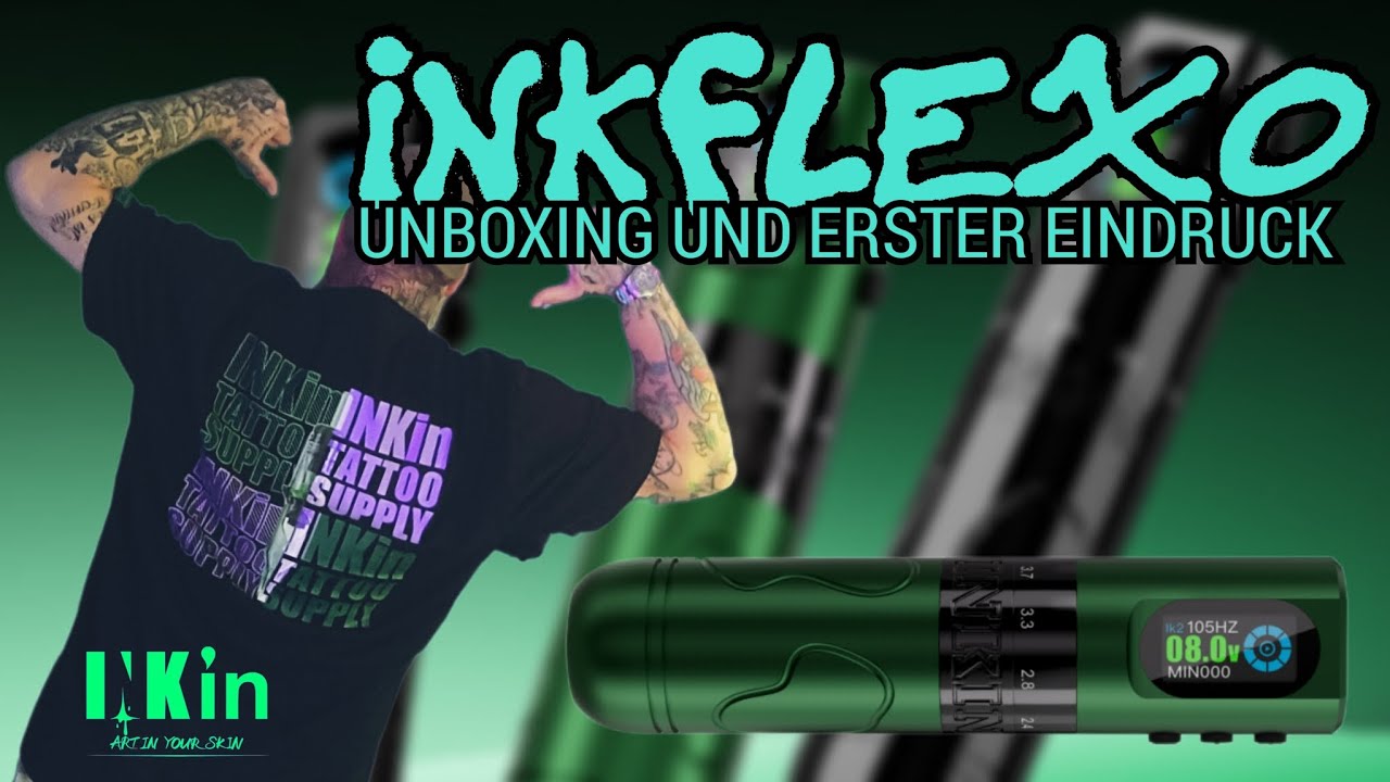 Inkin Tattoo Supply Inkflexo Tattoomaschine Unboxing & Preview deutsch