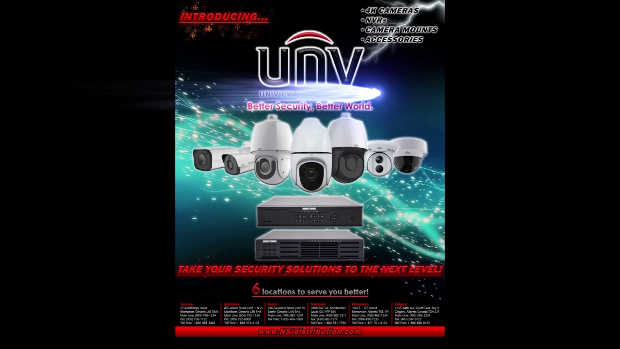 UNIVIEW IP Cameras and NVRs now available at NSI Distribution!