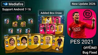 PES 2021 मोबाइल ऑफलाइन अपडेट नए आइकॉनिक मोमेंट प्लेयर्स और इंग्लिश कमेंट्री screenshot 1