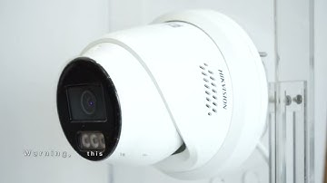 Hikvision DS-2CD2347G2-LSU/SL 4 MP ColorVu Strobe Light and Audible Warning Turret Network Camera