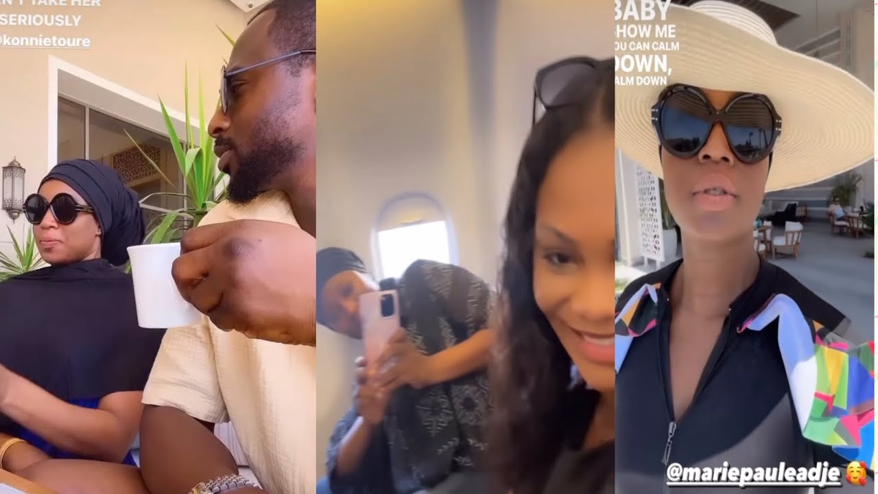 KONNIE TOURÉ ET SON MARI AVEC MARIE PAULE ADJÉ EN VACANCES