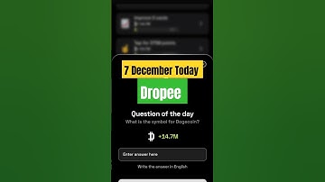 Dropee question of the day code 7 December | Dropped question of the day code | Dropee Code#shorts