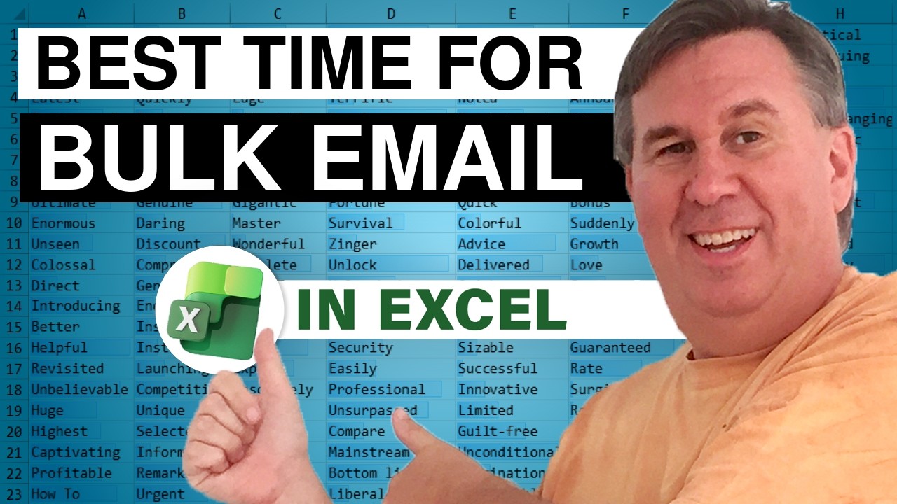 Excel — лучший день недели и время для отправки в ваш список — практический пример — 2721