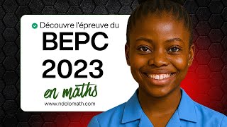 Bepc 2023 En Maths