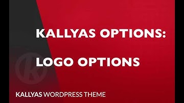 Logo options in Kallyas options ( Kallyas WordPress theme v4.0  )