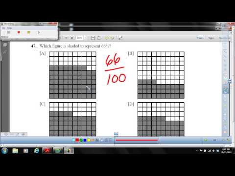 Objective 93   Determine the percent represented by a model on a 100 grid