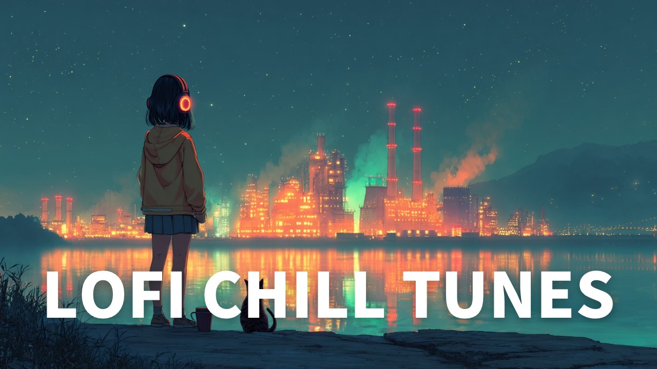 【作業用Lo-fi BGM】光り輝く工場の夜🌙 作業用Lo-fi BGM｜深夜の集中時間　Neon Factory Nights 🌙 | Deep Focus Lo-fi Beats