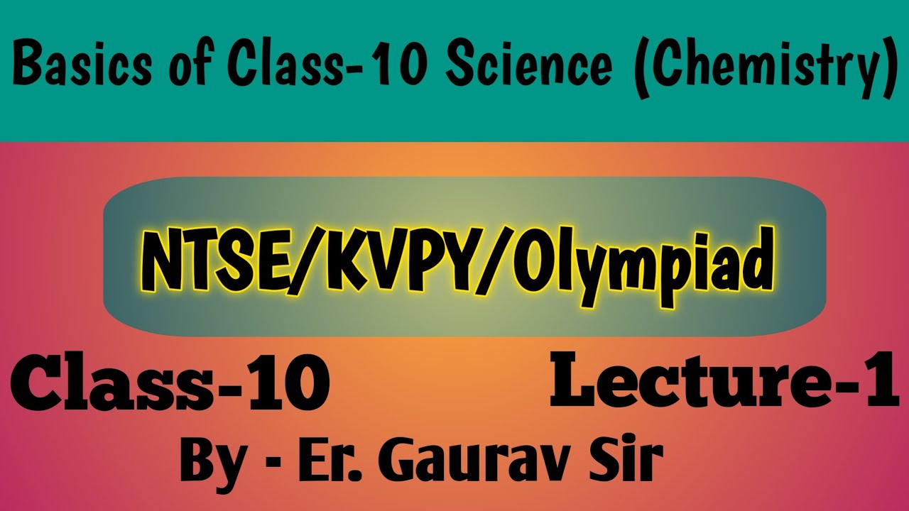 Class10 Science for rbse and Cbse ( NCERT ) basic chemistry Lecture