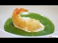 Crema di cime di rapa al cumino, burrata e gamberi croccanti al cocco by Rubina Rovini - Ricetta.it